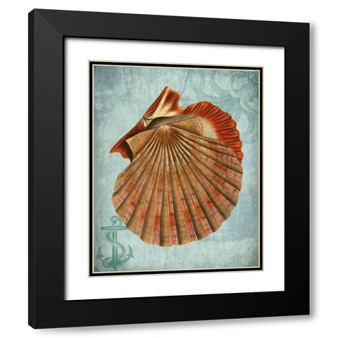 Coastal Life Collection 2 c Black Modern Wood Framed Art Print with Double Matting by Fab Funky
