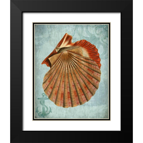 Coastal Life Collection 2 c Black Modern Wood Framed Art Print with Double Matting by Fab Funky