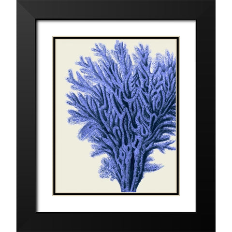 Blue Corals 2 a Black Modern Wood Framed Art Print with Double Matting by Fab Funky