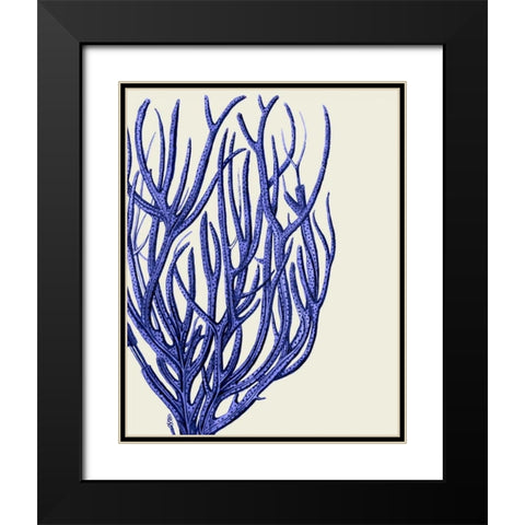 Blue Corals 2 c Black Modern Wood Framed Art Print with Double Matting by Fab Funky