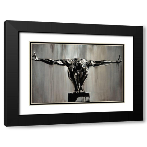 The Start to the Finish Black Modern Wood Framed Art Print with Double Matting by Edmunds, Sydney