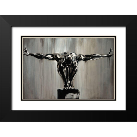 The Start to the Finish Black Modern Wood Framed Art Print with Double Matting by Edmunds, Sydney