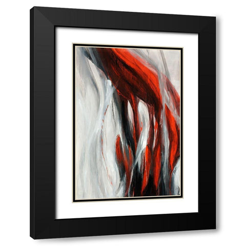 Veil Black Modern Wood Framed Art Print with Double Matting by Douglass, Farrell