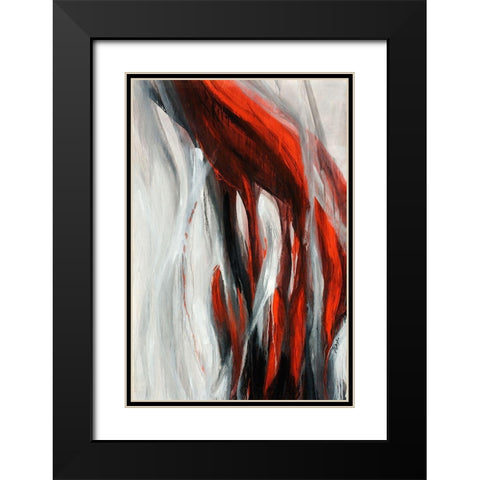 Veil Black Modern Wood Framed Art Print with Double Matting by Douglass, Farrell