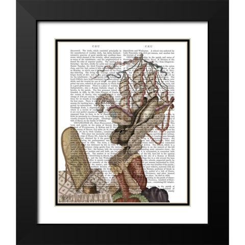 Bunny Antoinette Black Modern Wood Framed Art Print with Double Matting by Fab Funky