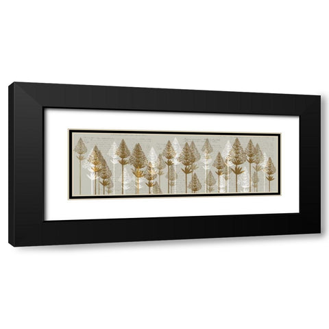 Leafy Pines, Honey Black Modern Wood Framed Art Print with Double Matting by Fab Funky