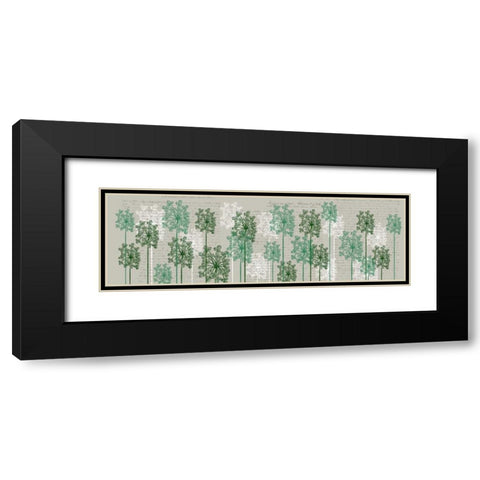 Bubble Trees, Juniper Black Modern Wood Framed Art Print with Double Matting by Fab Funky