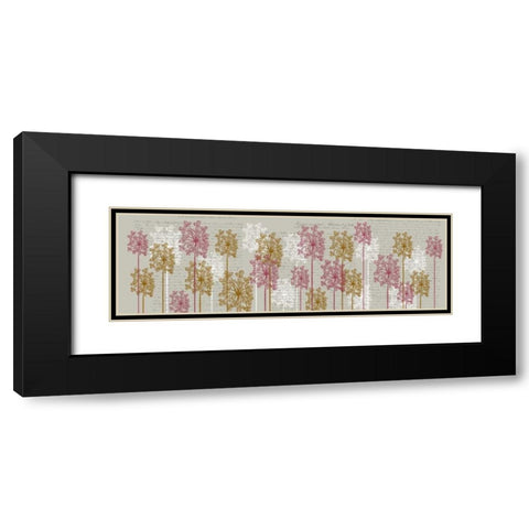 Bubble Trees, Pink and Gold Black Modern Wood Framed Art Print with Double Matting by Fab Funky
