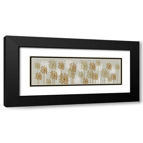 Bubble Trees, Honey Black Modern Wood Framed Art Print with Double Matting by Fab Funky