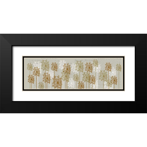 Bubble Trees, Honey Black Modern Wood Framed Art Print with Double Matting by Fab Funky