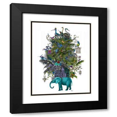 The Birdcage Black Modern Wood Framed Art Print with Double Matting by Fab Funky