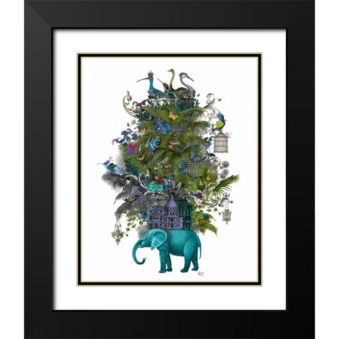 The Birdcage Black Modern Wood Framed Art Print with Double Matting by Fab Funky