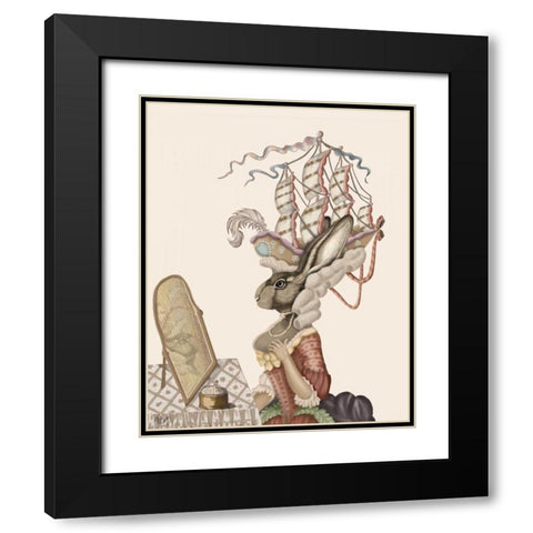 Bunny Antoinette Black Modern Wood Framed Art Print with Double Matting by Fab Funky