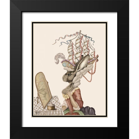 Bunny Antoinette Black Modern Wood Framed Art Print with Double Matting by Fab Funky