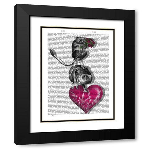 We Brought You Flowers Black Modern Wood Framed Art Print with Double Matting by Fab Funky