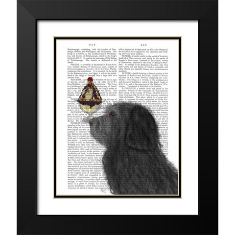 Labradoodle, Black, Ice Cream Black Modern Wood Framed Art Print with Double Matting by Fab Funky