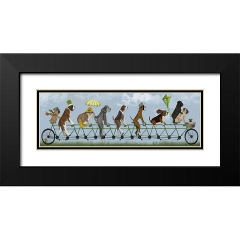 Mutley Crew on Tandem Black Modern Wood Framed Art Print with Double Matting by Fab Funky