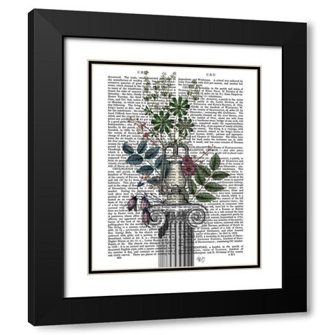 Lamp On Plinth Black Modern Wood Framed Art Print with Double Matting by Fab Funky