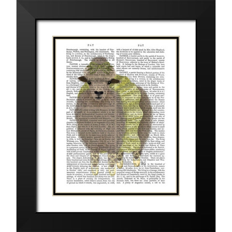 Ballet Sheep 2 Book Print Black Modern Wood Framed Art Print with Double Matting by Fab Funky