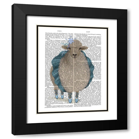 Ballet Sheep 5 Book Print Black Modern Wood Framed Art Print with Double Matting by Fab Funky