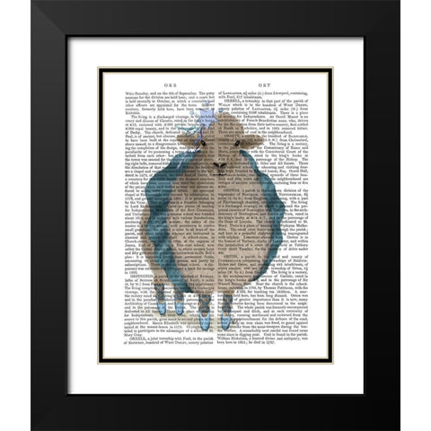 Ballet Sheep 5 Book Print Black Modern Wood Framed Art Print with Double Matting by Fab Funky