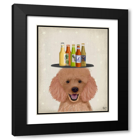 Apricot Beer Lover Black Modern Wood Framed Art Print with Double Matting by Fab Funky