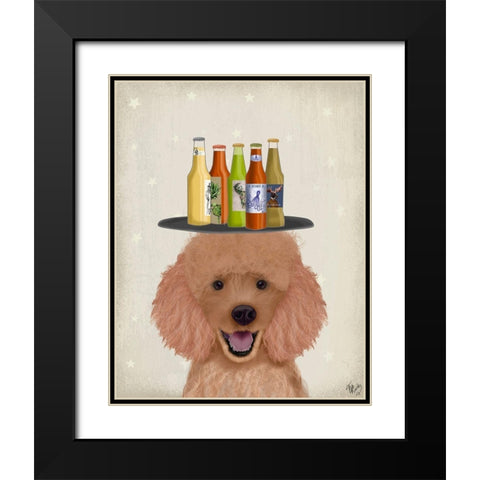 Apricot Beer Lover Black Modern Wood Framed Art Print with Double Matting by Fab Funky