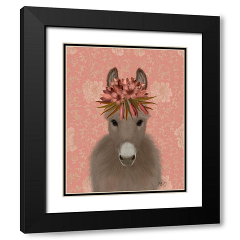 Donkey Bohemian 1 Black Modern Wood Framed Art Print with Double Matting by Fab Funky