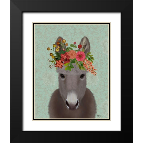 Donkey Bohemian 4 Black Modern Wood Framed Art Print with Double Matting by Fab Funky