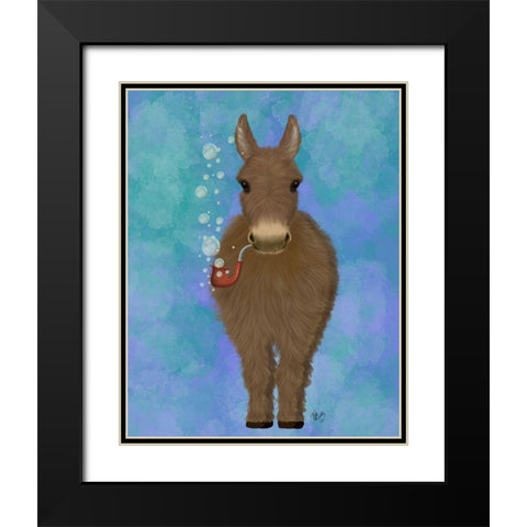 Donkey Bubble Pipe, Full Black Modern Wood Framed Art Print with Double Matting by Fab Funky
