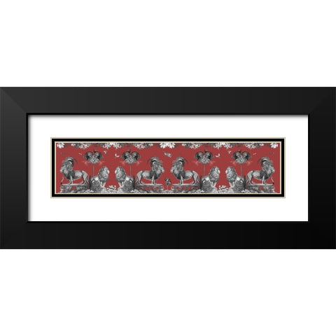 Livoris Feritas Lion Design, Whole Black Modern Wood Framed Art Print with Double Matting by Fab Funky