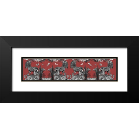 Livoris Feritas Zebra Design, Whole Black Modern Wood Framed Art Print with Double Matting by Fab Funky