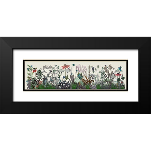Wildflower Bloom Black Modern Wood Framed Art Print with Double Matting by Fab Funky