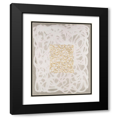 Golden Meringue I Black Modern Wood Framed Art Print with Double Matting by Lam, Vanna