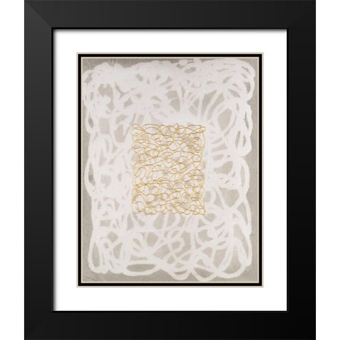 Golden Meringue I Black Modern Wood Framed Art Print with Double Matting by Lam, Vanna