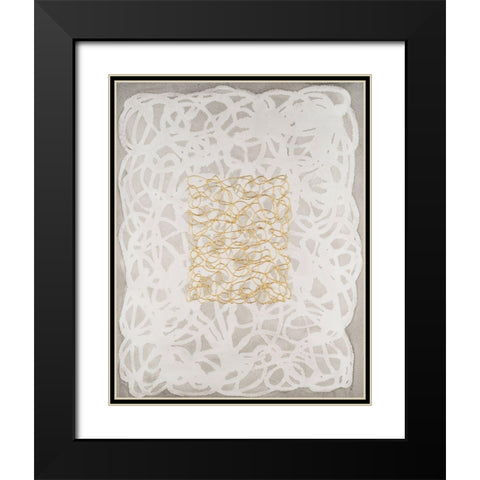 Golden Meringue II Black Modern Wood Framed Art Print with Double Matting by Lam, Vanna