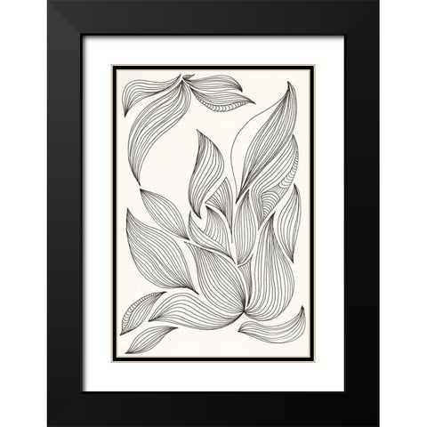 Giddy II Black Modern Wood Framed Art Print with Double Matting by Moore, Regina