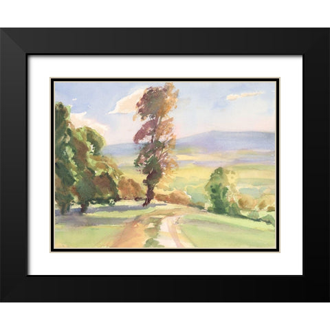 Vermont Vista I Black Modern Wood Framed Art Print with Double Matting by Calcasola, Stephen