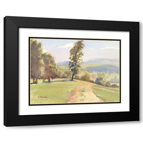 Vermont Vista II Black Modern Wood Framed Art Print with Double Matting by Calcasola, Stephen