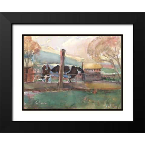 Happy Hour Black Modern Wood Framed Art Print with Double Matting by Calcasola, Stephen