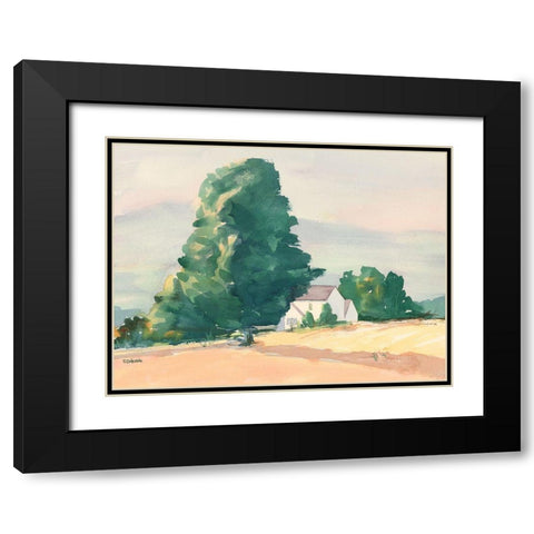 Summer Time Black Modern Wood Framed Art Print with Double Matting by Calcasola, Stephen