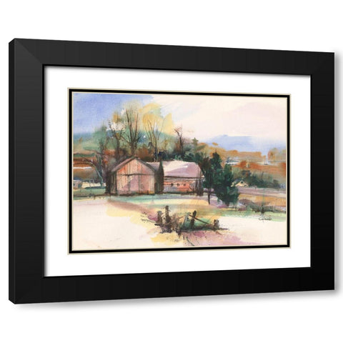 Fall in Connecticut Black Modern Wood Framed Art Print with Double Matting by Calcasola, Stephen