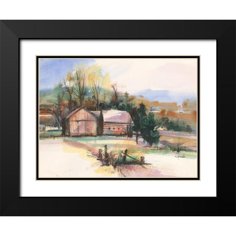Fall in Connecticut Black Modern Wood Framed Art Print with Double Matting by Calcasola, Stephen