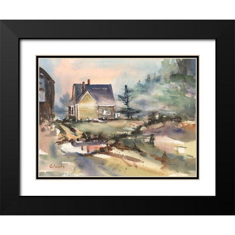 Laundry Day Black Modern Wood Framed Art Print with Double Matting by Calcasola, Stephen