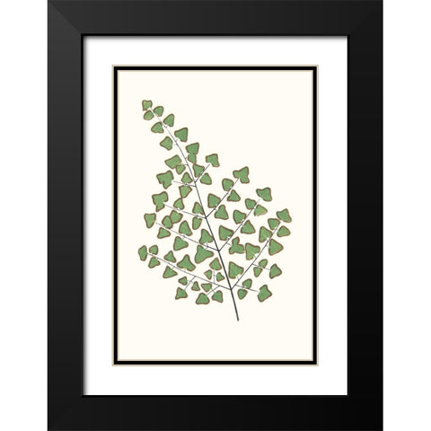 Collected Leaves X Black Modern Wood Framed Art Print with Double Matting by Vision Studio