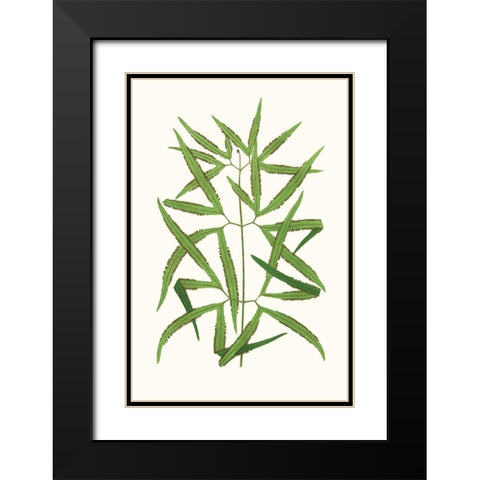 Collected Leaves XII Black Modern Wood Framed Art Print with Double Matting by Vision Studio