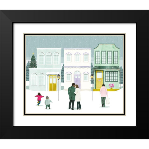 Little Town I Black Modern Wood Framed Art Print with Double Matting by Popp, Grace