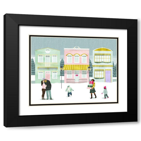 Little Town II Black Modern Wood Framed Art Print with Double Matting by Popp, Grace