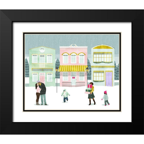 Little Town II Black Modern Wood Framed Art Print with Double Matting by Popp, Grace