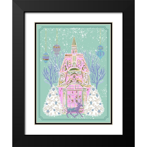 Winter Holidays I Black Modern Wood Framed Art Print with Double Matting by Wang, Melissa